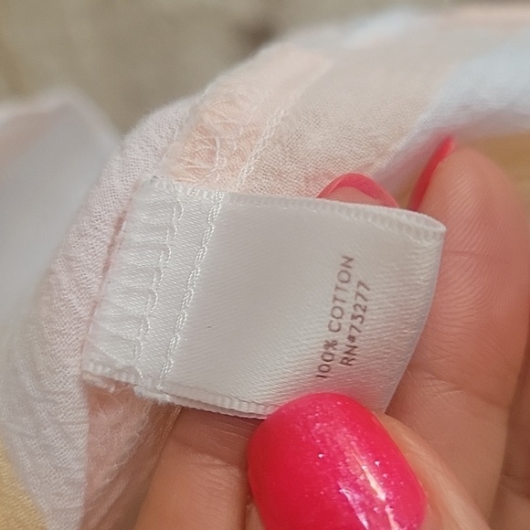 LC Lauren Conrad Small Striped Top with Tie Back - Picture 4 of 5